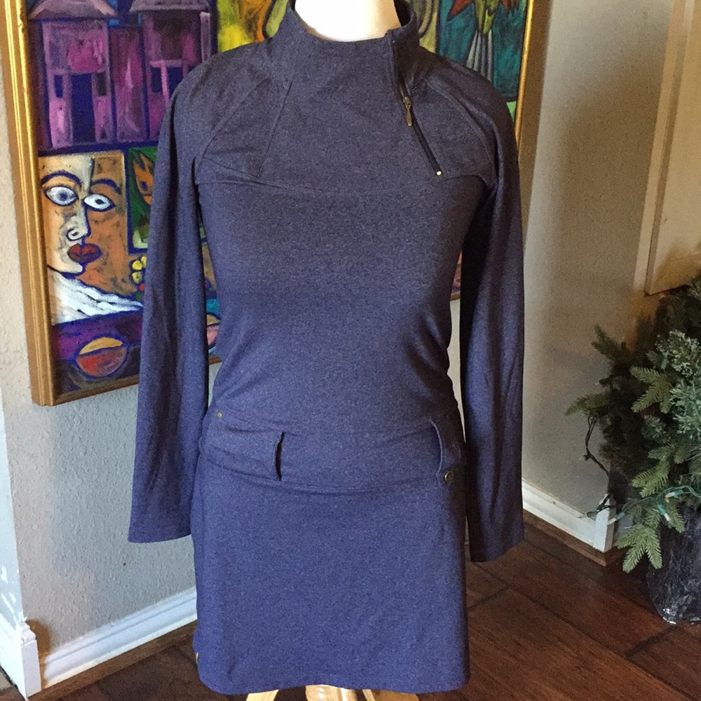 Lolë Evolt Dress Heathered Blue